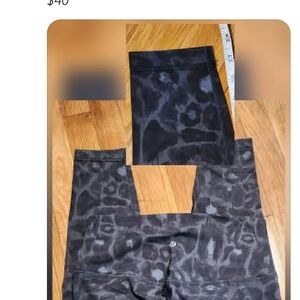 lululemon Black Leopard Print Leggings